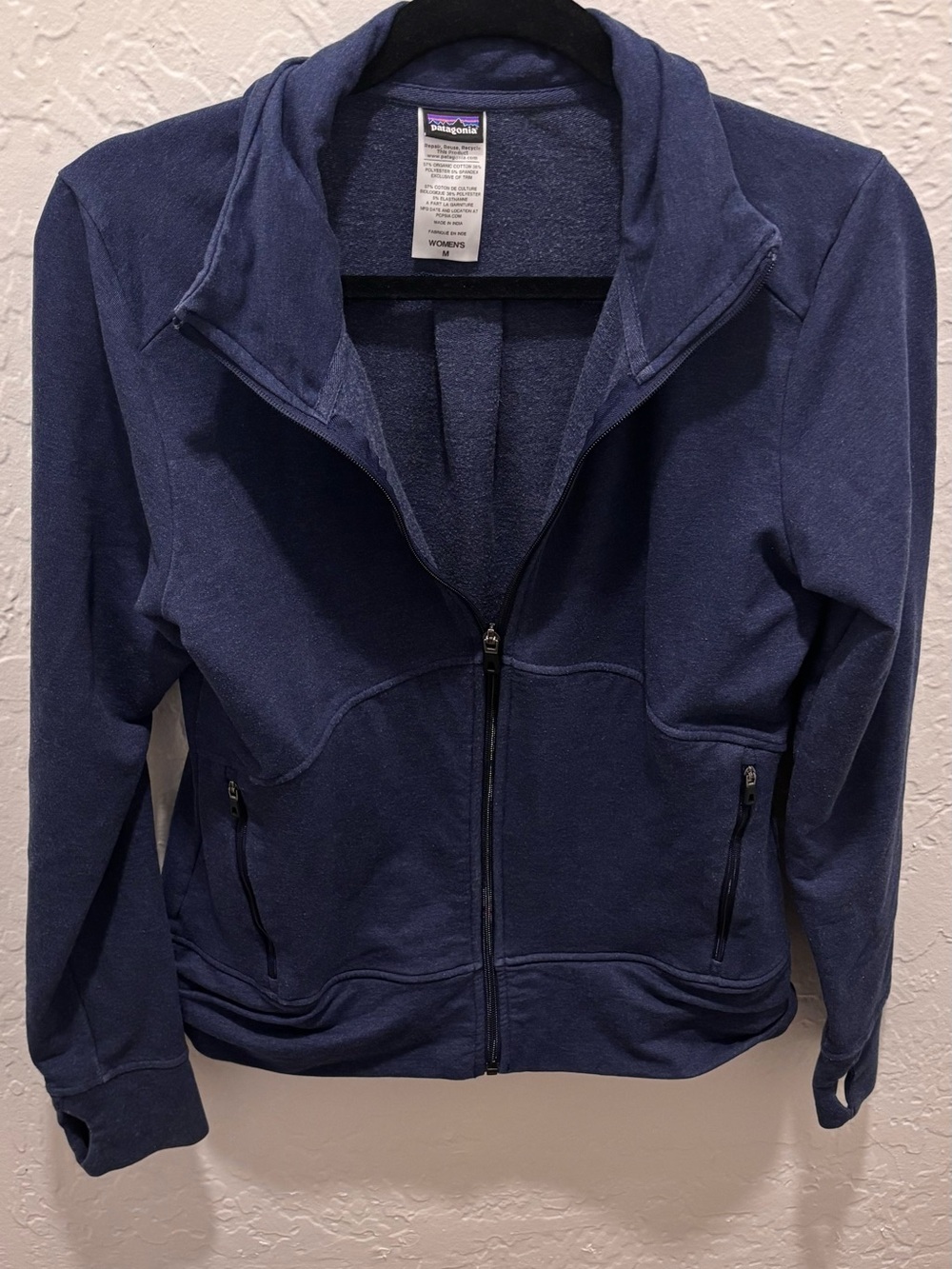 Patagonia Women's Navy Full-Zip Bomber Jacket